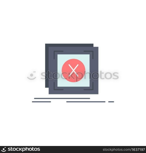 error, application, message, problem, server Flat Color Icon Vector