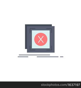 error, application, message, problem, server Flat Color Icon Vector