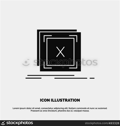 error, application, message, problem, server Icon. glyph vector gray symbol for UI and UX, website or mobile application. Vector EPS10 Abstract Template background