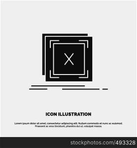 error, application, message, problem, server Icon. glyph vector gray symbol for UI and UX, website or mobile application. Vector EPS10 Abstract Template background