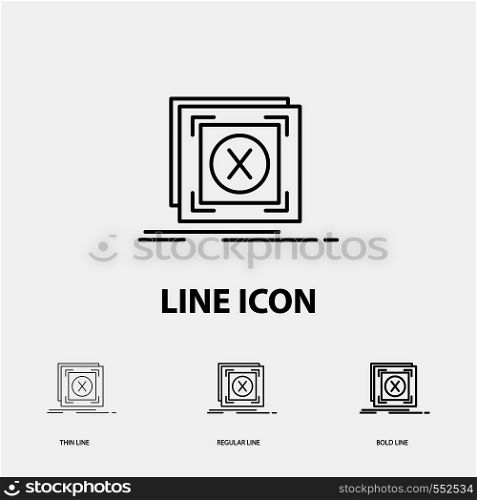 error, application, message, problem, server Icon in Thin, Regular and Bold Line Style. Vector illustration. Vector EPS10 Abstract Template background