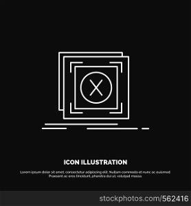 error, application, message, problem, server Icon. Line vector symbol for UI and UX, website or mobile application. Vector EPS10 Abstract Template background