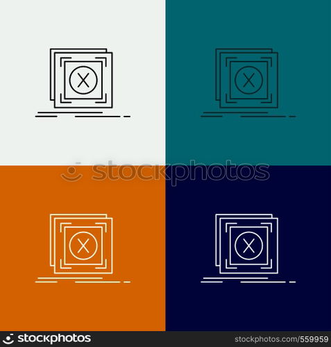 error, application, message, problem, server Icon Over Various Background. Line style design, designed for web and app. Eps 10 vector illustration. Vector EPS10 Abstract Template background