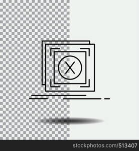 error, application, message, problem, server Line Icon on Transparent Background. Black Icon Vector Illustration. Vector EPS10 Abstract Template background