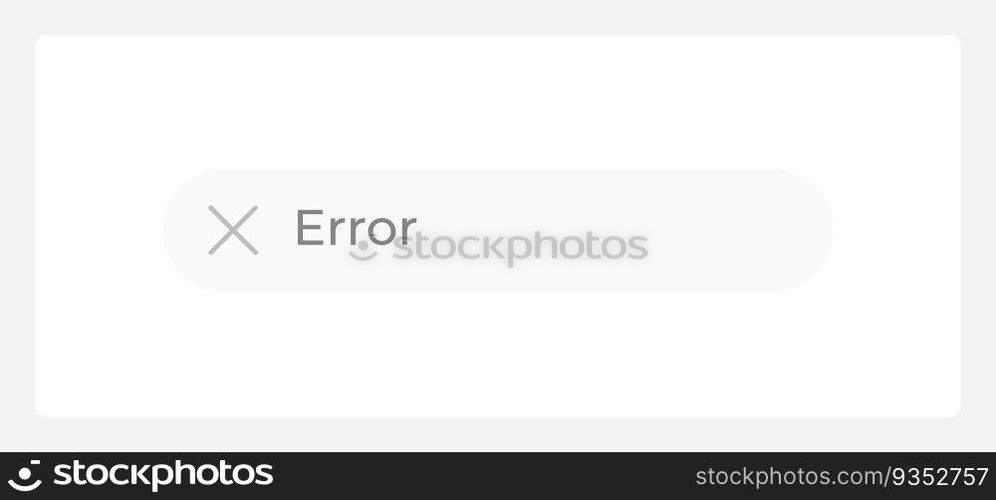 Error notification UI element template. Editable isolated vector dashboard component. Flat user interface. Visual data presentation. Web design widget for mobile application with light theme. Error notification UI element template