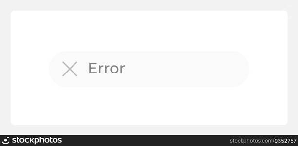 Error notification UI element template. Editable isolated vector dashboard component. Flat user interface. Visual data presentation. Web design widget for mobile application with light theme. Error notification UI element template