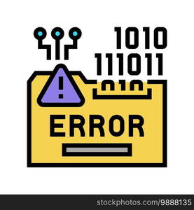 error system color icon vector. error system sign. isolated symbol illustration. error system color icon vector illustration