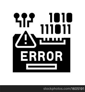error system glyph icon vector. error system sign. isolated contour symbol black illustration. error system glyph icon vector illustration