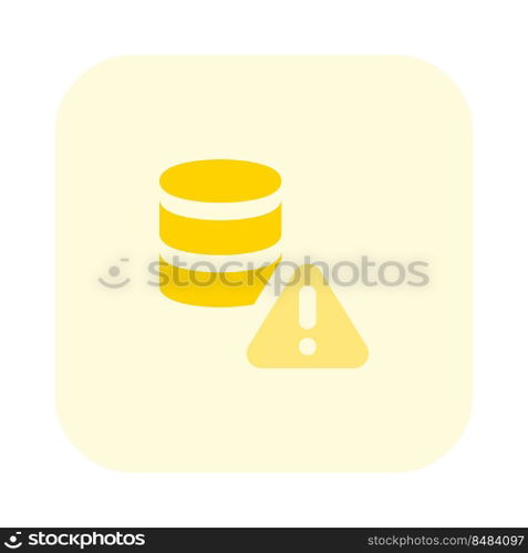 Error warning notification on a secure database network
