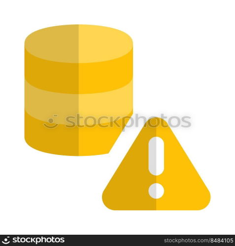 Error warning notification on a secure database network