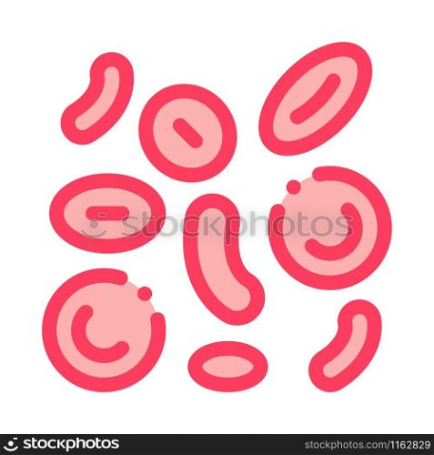 Erythrocyte In Blood Icon Vector. Outline Erythrocyte In Blood Sign. Isolated Contour Symbol Illustration. Erythrocyte In Blood Icon Outline Illustration