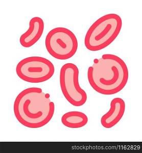 Erythrocyte In Blood Icon Vector. Outline Erythrocyte In Blood Sign. Isolated Contour Symbol Illustration. Erythrocyte In Blood Icon Outline Illustration