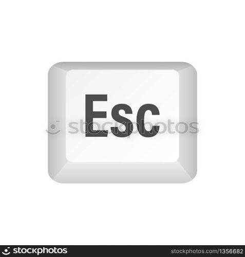 Esc computer keyboard buttons. Desktop interface. Web icon. Vector stock illustration. Esc computer keyboard buttons. Desktop interface. Web icon. Vector stock illustration.