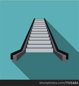 Escalator icon. Flat illustration of escalator vector icon for web design. Escalator icon, flat style