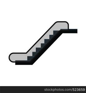 Escalator urban stairway motion walkway electric elevator. Lift icon floor interior vector subway station underground staircase