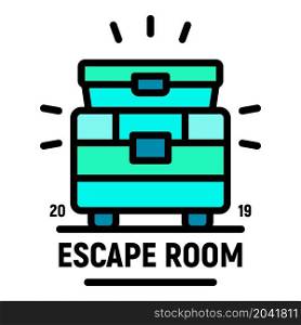 Escape room icon. Outline escape room vector icon color flat isolated. Escape room icon color outline vector