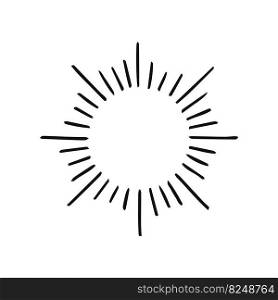 Esoteric symbols sun. Alchemy mystical magic elements for prints, posters, illustrations and patterns.