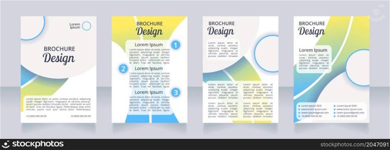 Essential nutrients for healthy life blank brochure layout design. Vertical poster template set with empty copy space for text. Premade corporate reports collection. Editable flyer paper pages. Essential nutrients for healthy life blank brochure layout design