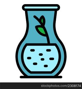 Essential oils jug icon. Outline essential oils jug vector icon color flat isolated. Essential oils jug icon color outline vector