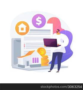 Estate planning abstract concept vector illustration. Real estate assets control, keep documents in order, trust account, attorney advise, life insurance, personal possession abstract metaphor.. Estate planning abstract concept vector illustration.
