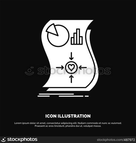 Estimation, love, relationship, response, responsive Icon. glyph vector symbol for UI and UX, website or mobile application. Vector EPS10 Abstract Template background