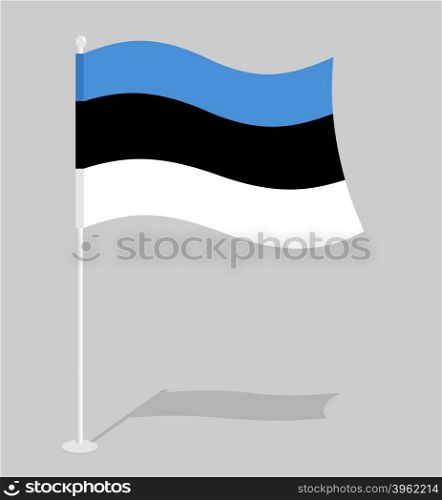 Estonia flag. Official national symbol of Estonian Republic. Traditional Estonian flag emerging European state&#xA;