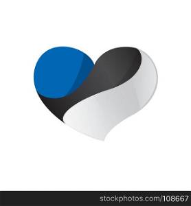 Estonia flag, vector illustration. Estonia flag, vector illustration on a white background