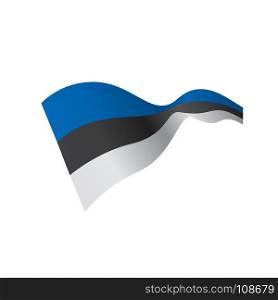 Estonia flag, vector illustration. Estonia flag, vector illustration on a white background