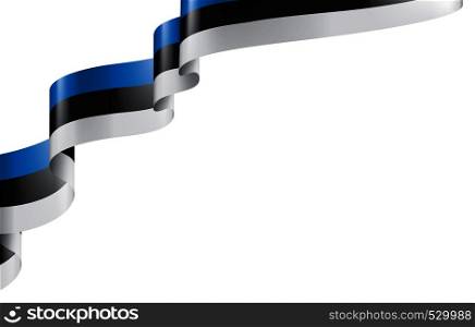 Estonia flag, vector illustration on a white background.. Estonia flag, vector illustration on a white background