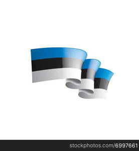 Estonia flag, vector illustration on a white background.. Estonia flag, vector illustration on a white background