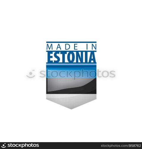 Estonia flag, vector illustration on a white background.. Estonia flag, vector illustration on a white background