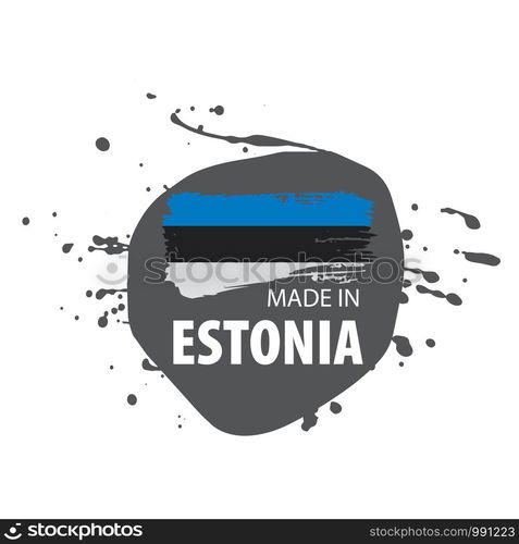 Estonia flag, vector illustration on a white background.. Estonia flag, vector illustration on a white background