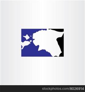 estonia logo map icon vector element