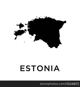 Estonia map icon design trendy