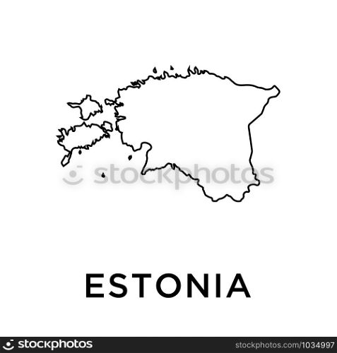 Estonia map icon design trendy