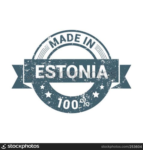 Estonia stamp design vector
