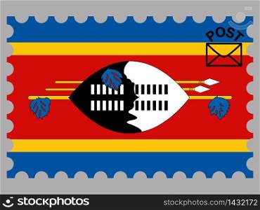 Eswatini, Swaziland national country flag. original colors and proportion. Simply vector illustration background. Isolated symbols and object for design, education, learning, postage stamps and coloring book, marketing. From world set