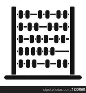 Etching abacus icon simple vector. Math toy. Counting calculator. Etching abacus icon simple vector. Math toy