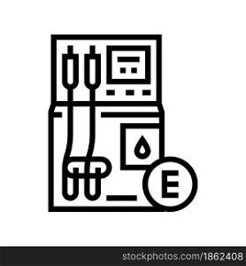 ethanol gas station line icon vector. ethanol gas station sign. isolated contour symbol black illustration. ethanol gas station line icon vector illustration