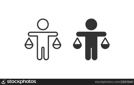 Ethic balance icon. Vector illustration desing.