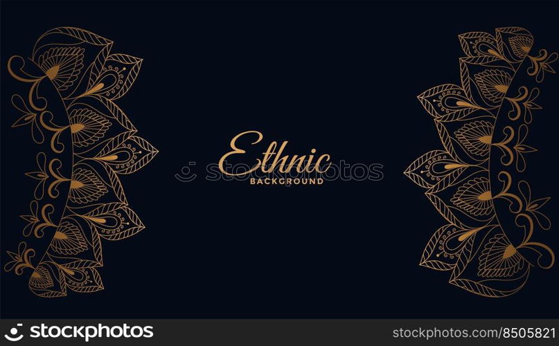 ethic indian style floral decorative background