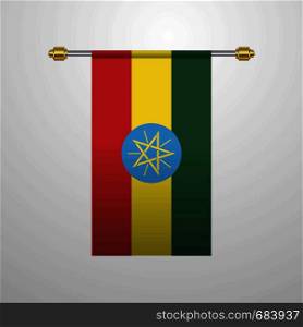 Ethiopia hanging Flag