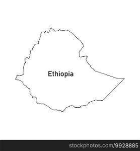 Ethiopia map icon illustration template design