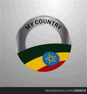 Ethiopia My Country Flag badge