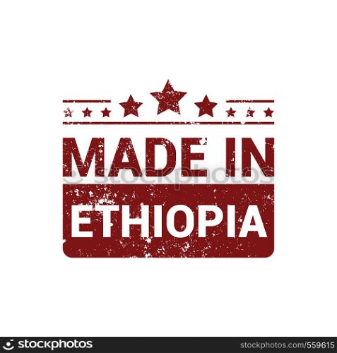 Ethiopia stamp design vector