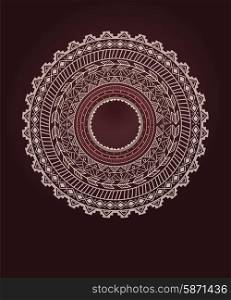 Ethnic Aztec circle ornament, vector illustration