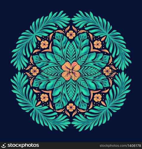 Ethnic boho hippie seamless Mandala pattern