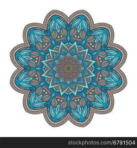 Ethnic colorful decorative mandala ornament. Vector illustration.. Mandala