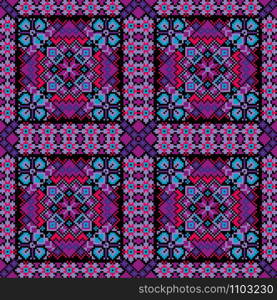 Ethnic deco mosaic ornamental abstract background vector. Ethnic mosaic ornamental background vector