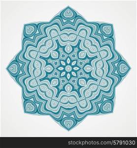 Ethnic Fractal Mandala. . Ethnic Fractal Mandala. Vector Circle Meditation Tattoo